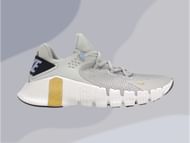 The Free Metcon 4 "Pure Platinum Grey Gold White" sneakers (Image via StockX)